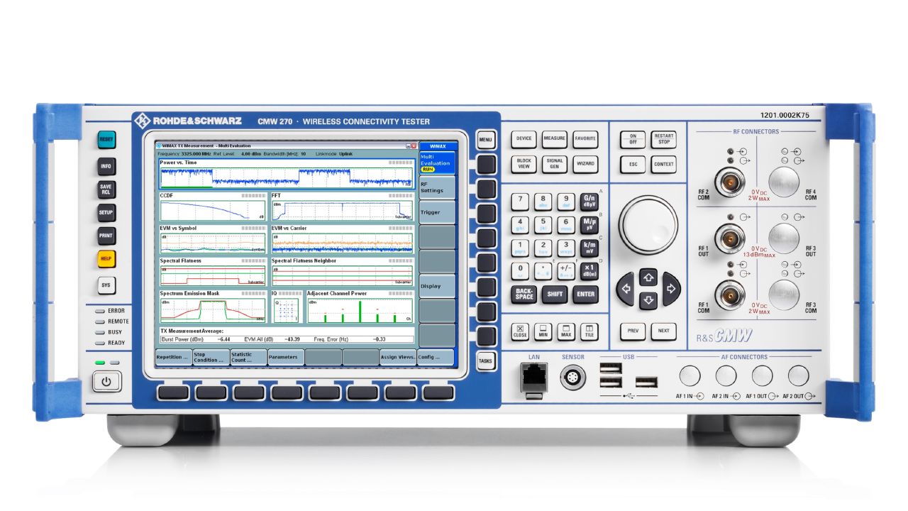 R&SCMW270 無線連線測試儀（Bluetooth LE/BR/EDR、WLAN 訊號測試）