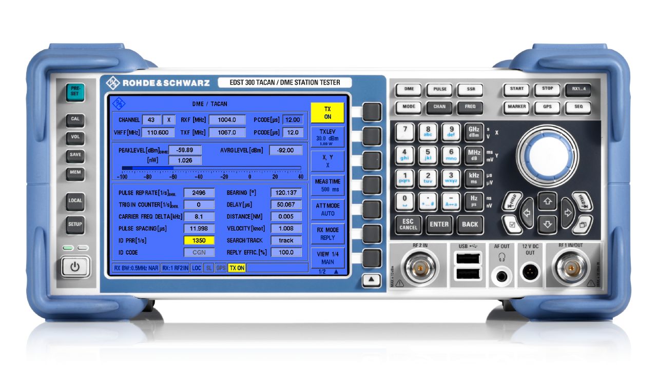 R&SEDST300 可攜式 DME / TACAN 地面與飛行巡檢分析儀（960 – 1215 MHz）