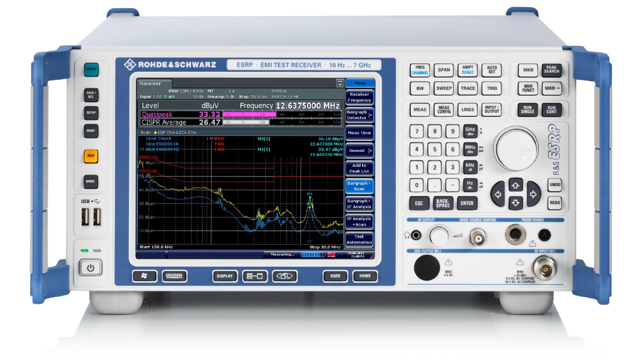 R&S®ESRP EMI 測試接收機（9 kHz 至 7 GHz） 角度 2