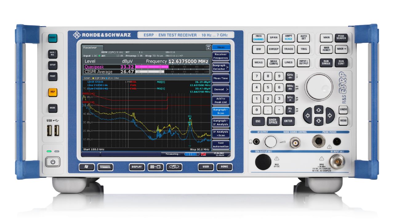 R&S®ESRP EMI 測試接收機(9 kHz 至 7 GHz)