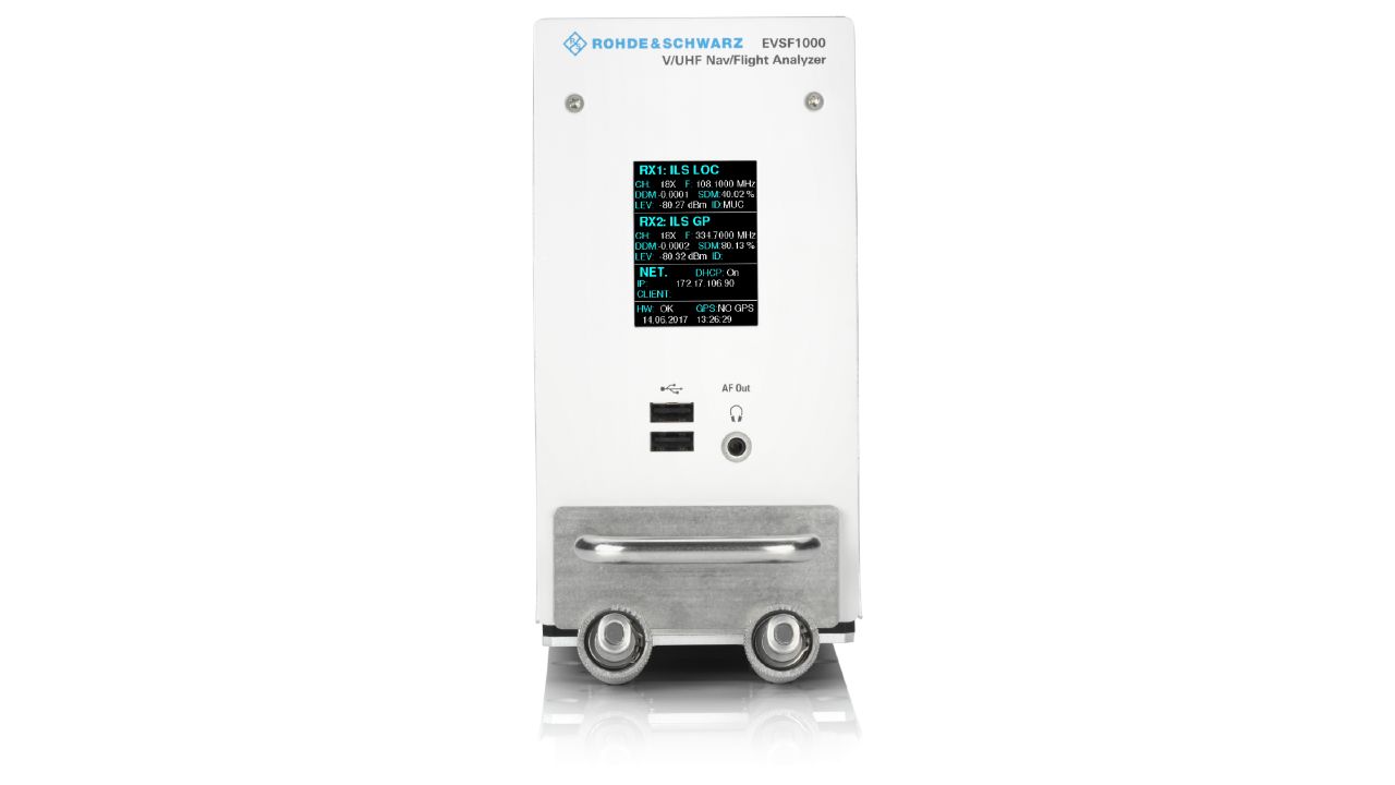 R&SEVSF1000 VHF / UHF 航空導航飛行檢驗分析儀（70 – 410 MHz，內建電池）