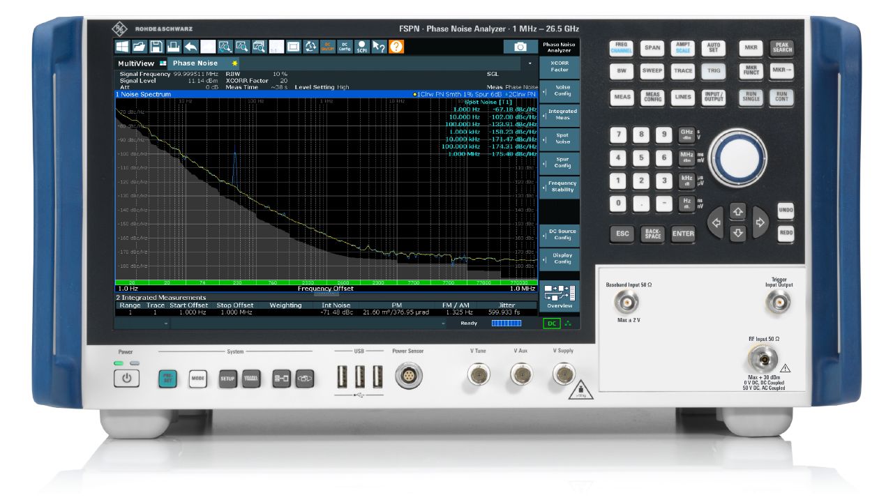 R&SFSPN 相位雜訊分析儀與 VCO 測試儀（1 MHz – 50 GHz）