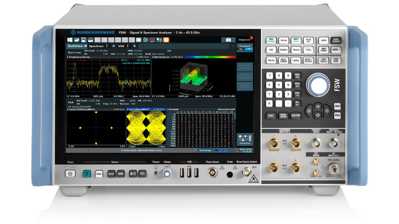 R&S®FSW 旗艦級訊號與頻譜分析儀（2 Hz – 90 GHz，8.3 GHz 分析頻寬） 角度 2