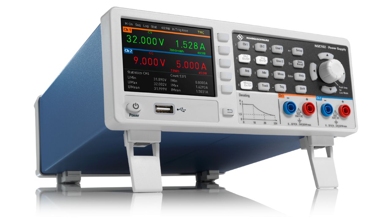 R&SNGC100 系列 入門級單/雙/三通道直流電源供應器 角度 3