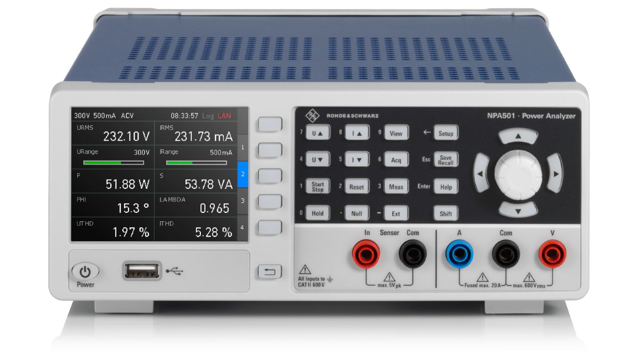 R&SNPA 功率分析儀（50 µW – 12 kW，DC – 100 kHz） 角度 2