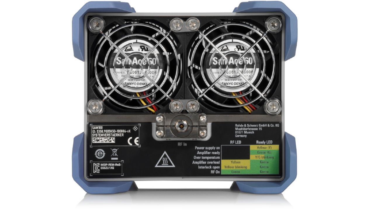 R&S®SAM100 系統放大器（2 GHz – 20 GHz，20 W，GaN-HEMT） 角度 3