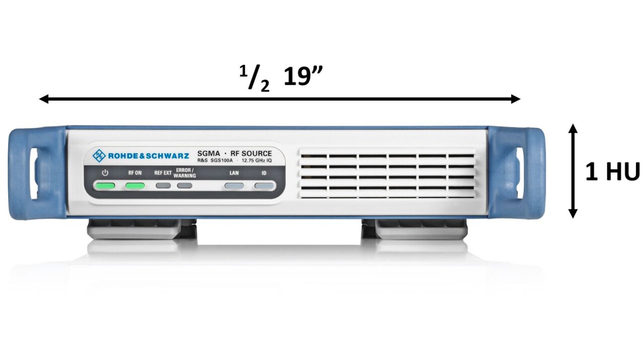 R&S®SGS100A SGMA RF 訊號源（1 MHz – 12.75 GHz，1U 半機架） 角度 2