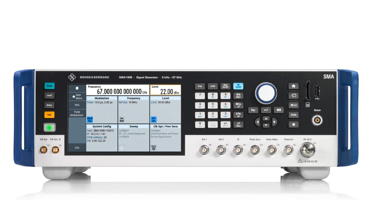 R&S®SMA100B RF 與微波訊號產生器（8 kHz – 67 GHz，可延伸至 170 GHz） 角度 2
