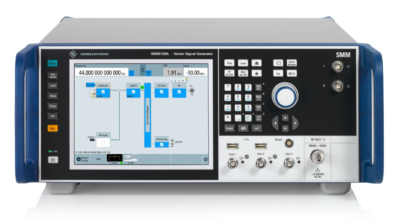 R&S®SMM100A 中階向量訊號產生器（100 kHz – 44 GHz，支援 5G NR / Wi-Fi 7） 角度 2