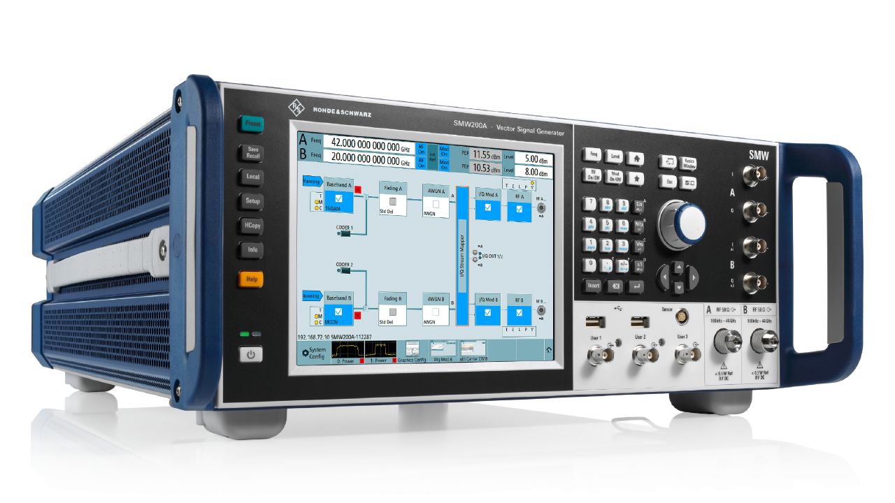 R&S®SMW200A 旗艦級向量訊號產生器（100 kHz – 67 GHz，2 GHz 調變頻寬） 角度 3