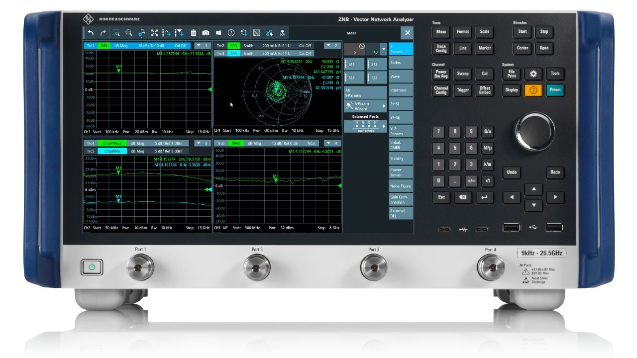 R&SZNB3000 向量網路分析儀（9 kHz – 43.5 GHz，超高速生產測試）
